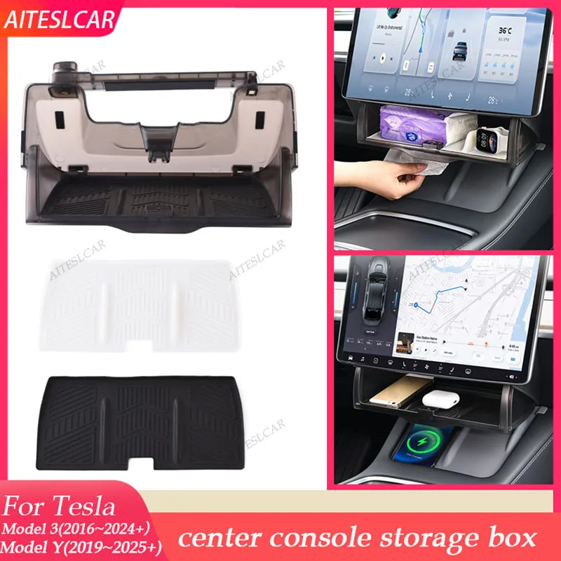 

Для Tesla Model 3 Y Highland Juniper 2016-2025: Скрытый магнитный отсек для хранения с большим пространством и функцией открывания/закрывания