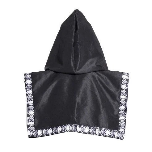 大人用ハロウィン司祭中世コスプレロープコスチュームカップル死の役割プレイスカルプリントフード付きマントセットパーティーカーニバル用