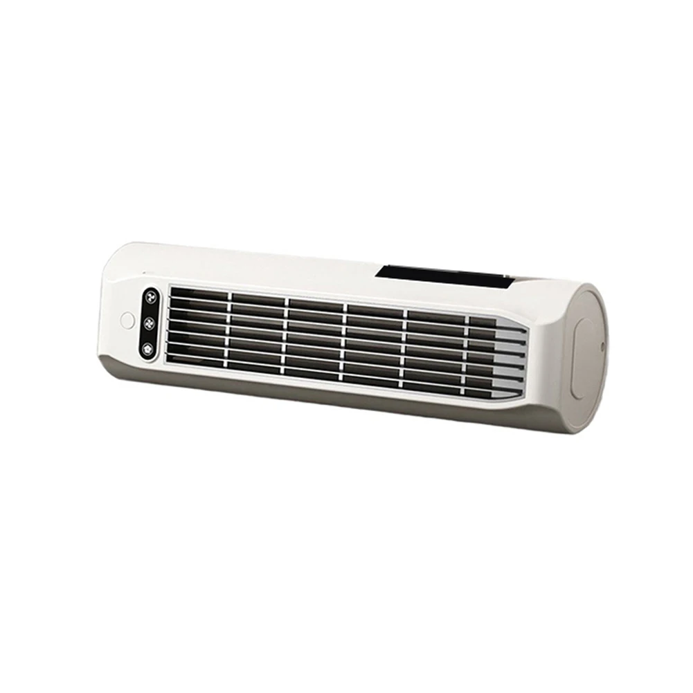1PCS Bladeless Wall-Mounted Fan With Phone Stand Tabletop Fan No Drilling 3-Speed USB Rechargeable Silent Plastic Fan