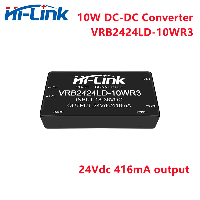 

Free Ship Hi-Link 2pcs/lot 18-36V to 24V 420mA Step down DC Converter Isolated VRB2424LD-10WR3 Switching Power Supply Module