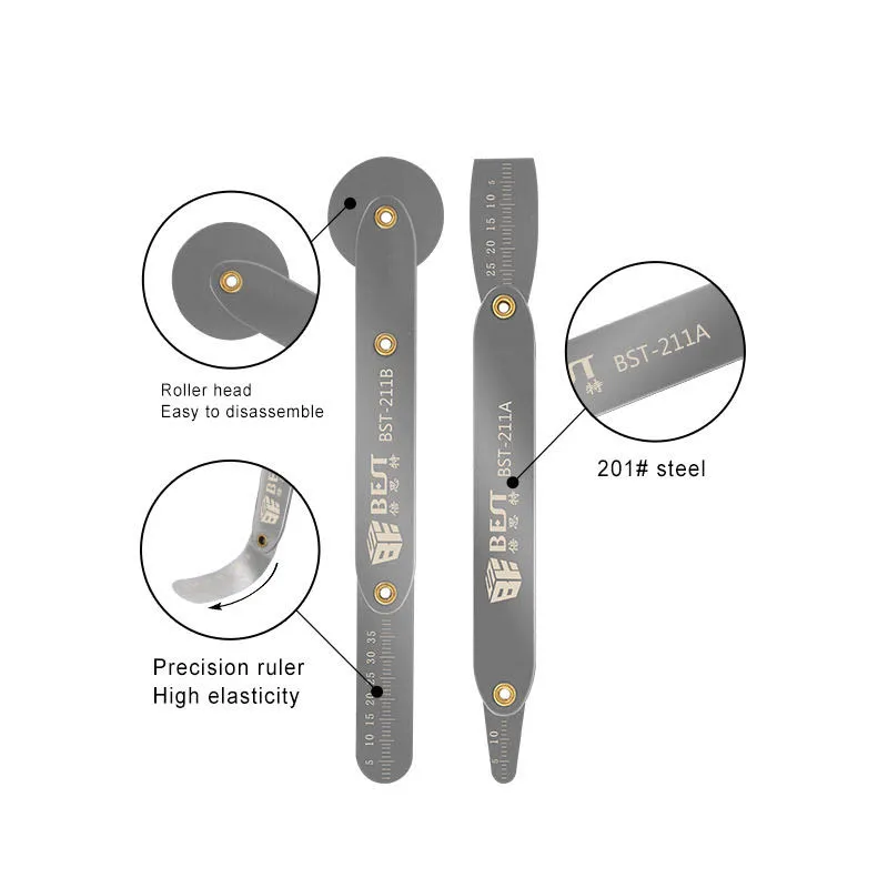 BST-211A/B strumento universale per la riparazione del telefono cellulare strumento per smontare il metallo Crowbar Set di attrezzi manuali per telefono con leva in acciaio metallico