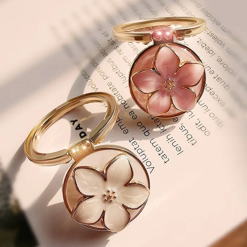 

Элегантный универсальный держатель для телефона с цветком на 360° ° Вращающаяся портативная настольная подставка в корейском стиле, модный кронштейн для iPhone