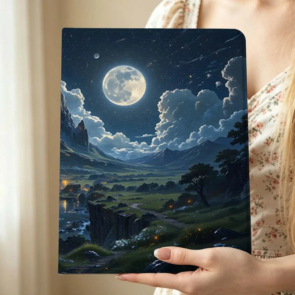 Romantic Stars Moon Pen Tray For Huawei MediaPad MatePad Honor Pro V6 9 V8 X9 X 10 13.3 12.3 11 11.5 Inch Tablet Case
