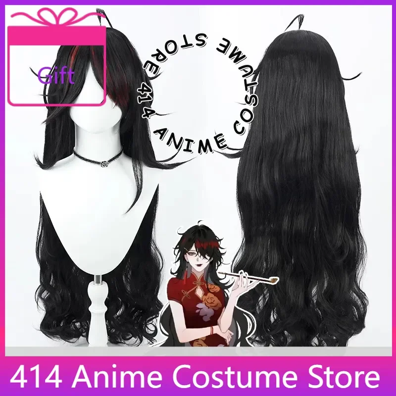 

Vox Akuma Cosplay Wig Anime Game Nijisanji VTuber Fem Qipao Characters Party Wigs Role Play Costume Prop Synthetic Hair Headwear