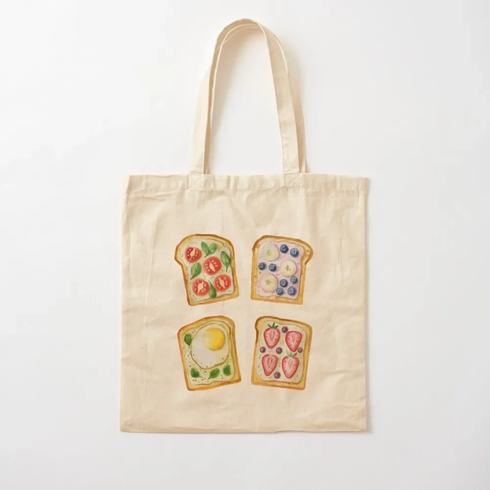 

Fruity and Savory Toast Bread Pack Tote Bag tote bag canvas tote bags cloth bags bag woman