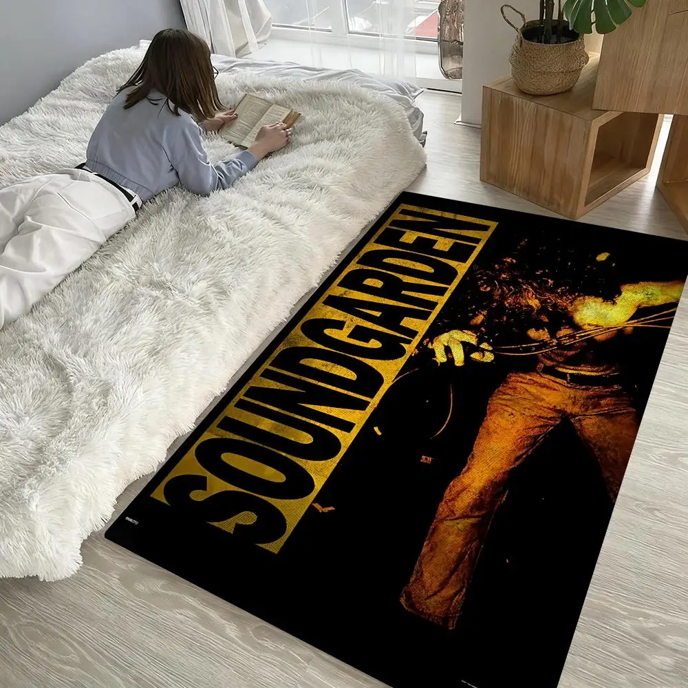 

Heavy Rock Band-s-Soundgardens Floor Mat Soft Thickened Non-Slip Door Mat for Living Room Home Decor Flannel Rugs