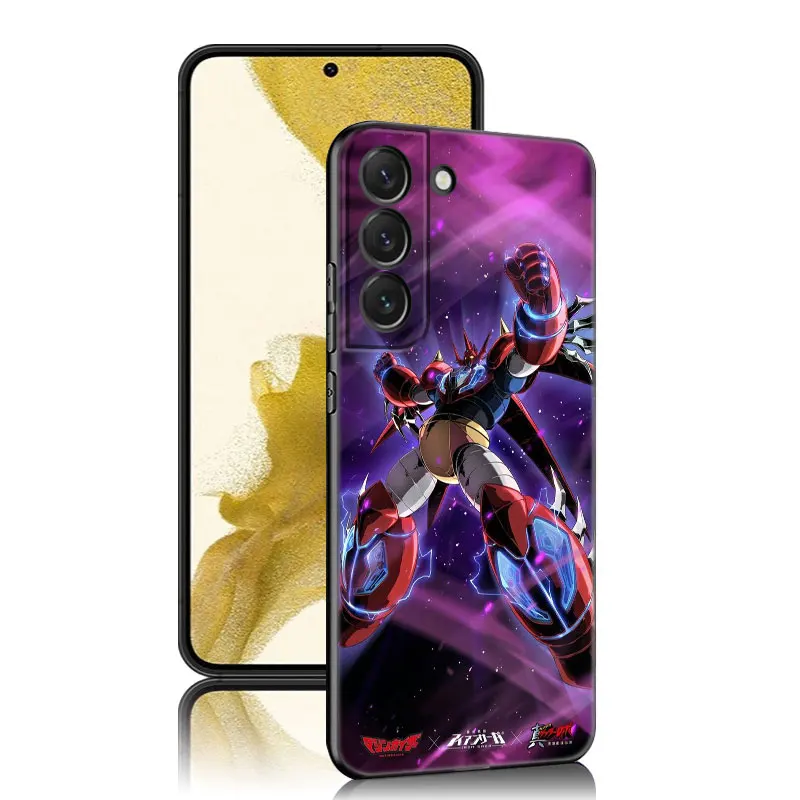 Anime Mazinger Z Phone Case For Samsung Galaxy S23 S21 S20 FE S24 S22 Ultra S10E S10 S9 S8 Plus Black Silicone Cover