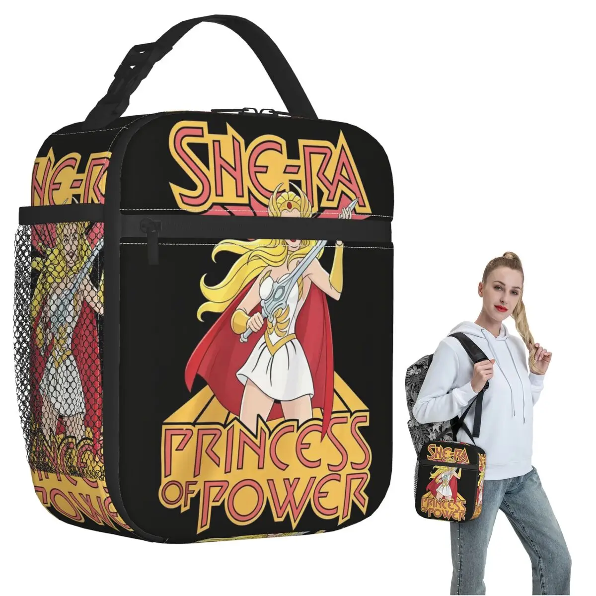 She Ra Princess Of Power Cartoon Insulated Lunch Bag for Women Kids Leakproof Food Boxes Thermal Lunch Box Tote