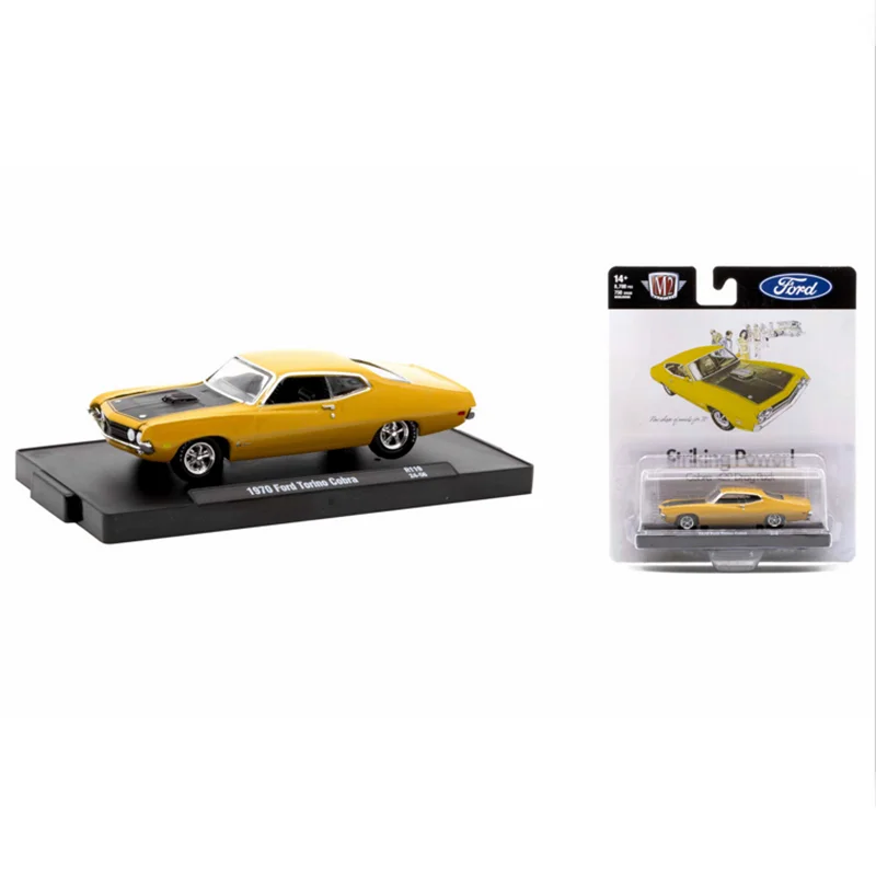 

M2 Machines 1:64 Scale Diecast Alloy 1970 Ford TORINO Cobra​ Coupe Toys Cars Model Classics Adult Gifts Souvenir Static Display