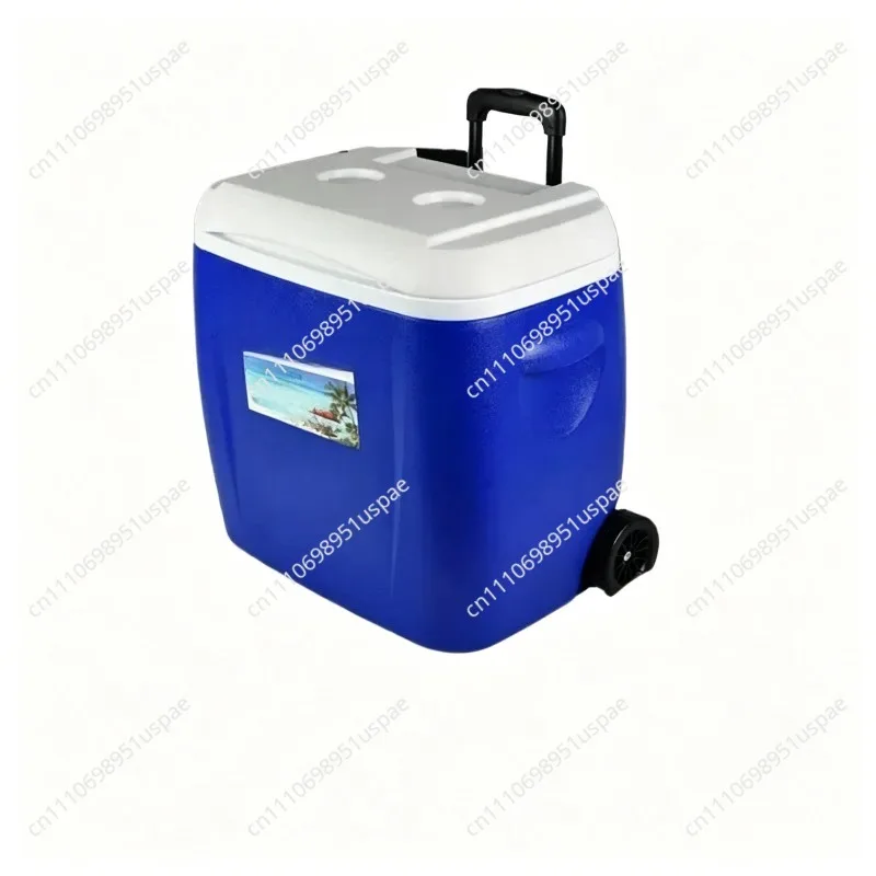 Wheeled Insulated Cooler with Wheels for Street Vending, Barbecuing, and Car Use Large Ice Bucket