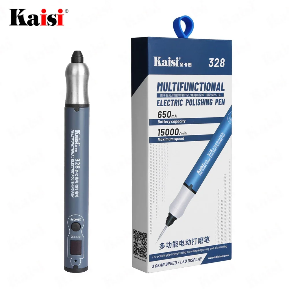 Kaisi 328 Multifunctional Electric Polishing Pen 15000 / Min Speed Screen Polishing Pen Rust Removal / Electric Drill / Cutting