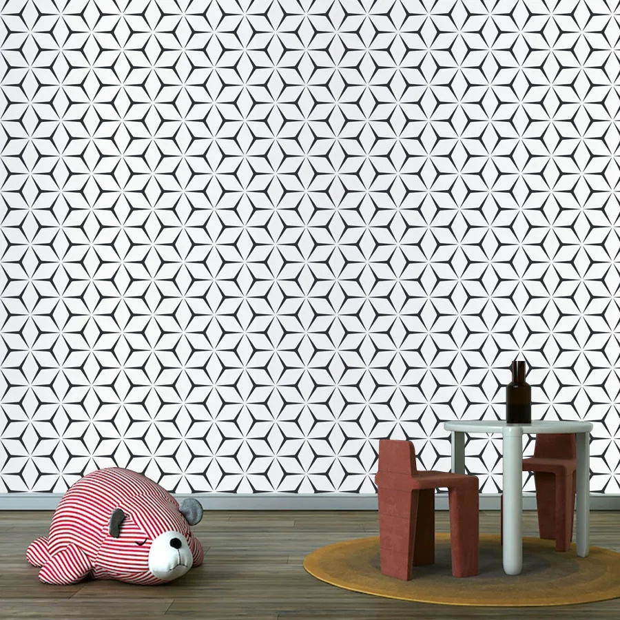 Abstract Self Adhesive Wallpaper for Living Room Decoration Wall Papers Home Decor Panels Geometry Diamond Renovation Sofa Mural