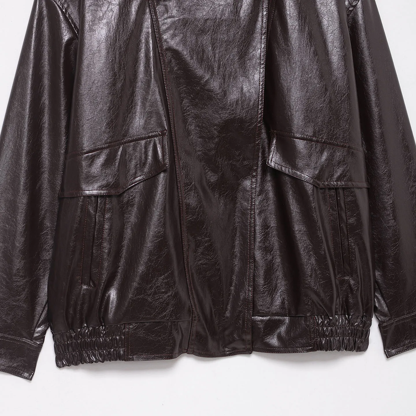 Jaet de motard en cuir pour femmes, avec col montant, revêtement Ele Sle Long Sve, fermeture à glissière, nouvelle collection automne 2025