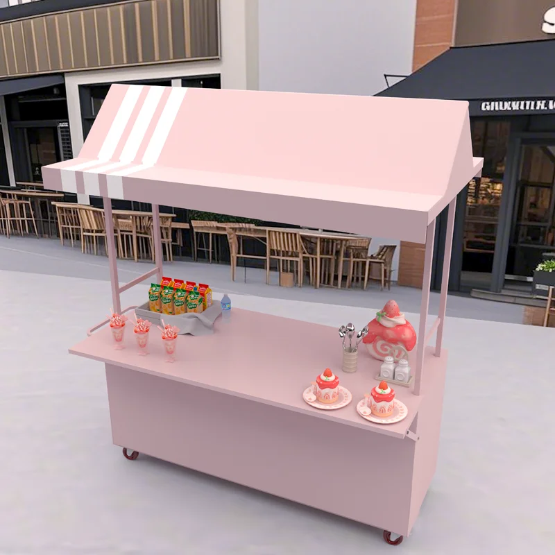 Iron flower car stall mobile market shopping mall outdoor night market promotion stall Internet celebrity snack trolley