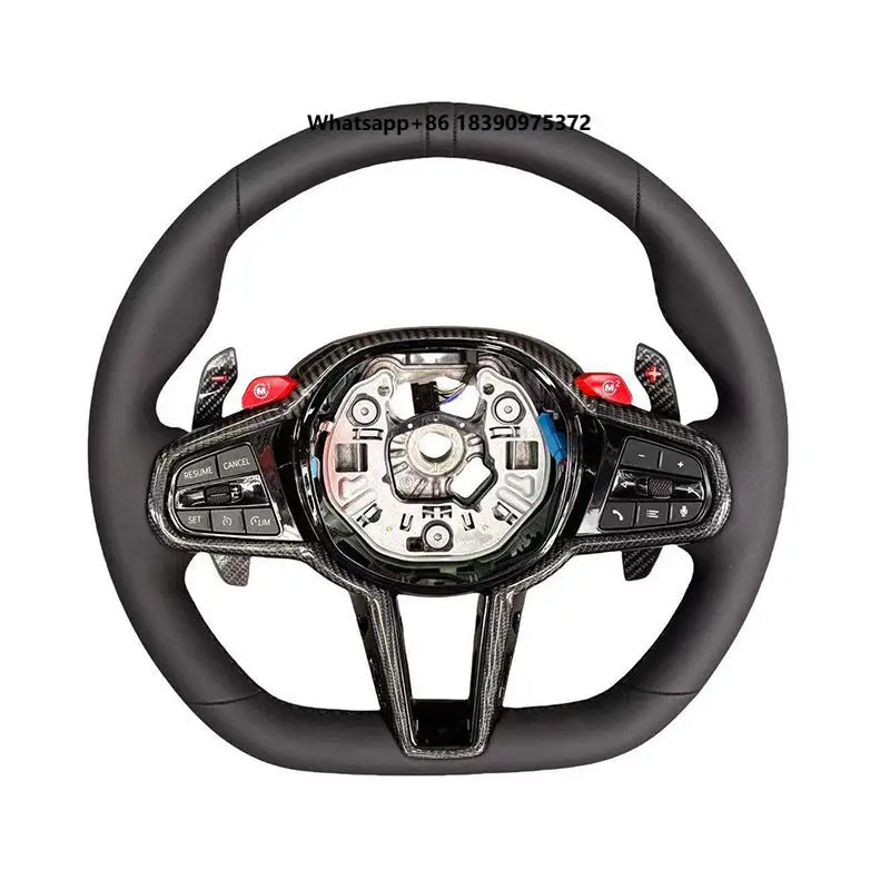 Full M1/M2 Buttons  Leather Steering Wheel for G01 G05 G20 G22 G30 M2 G87 M3 G80 M4 G82 G42 M5 F90 F95 X3M F97 M340i
