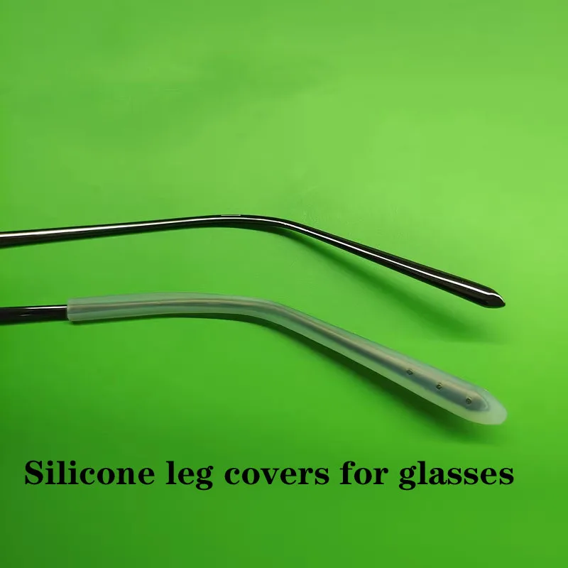 Glasses Silicone Leg Foot Cover Myopic Glasses Anti-Slip Anti-Allergic Anti-Wear Frosted White Black Glasses Cover Accessories