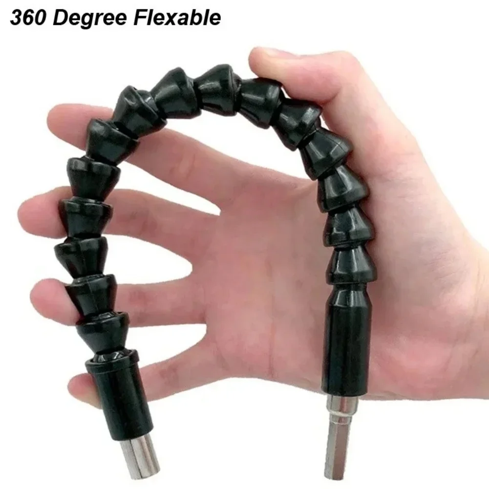 105° Angle Drill Attachment Screwdriver Adapter Flexible Shaft Soft Extension Holder Screw Driver  1/4 Hex Bit Socket Chuck