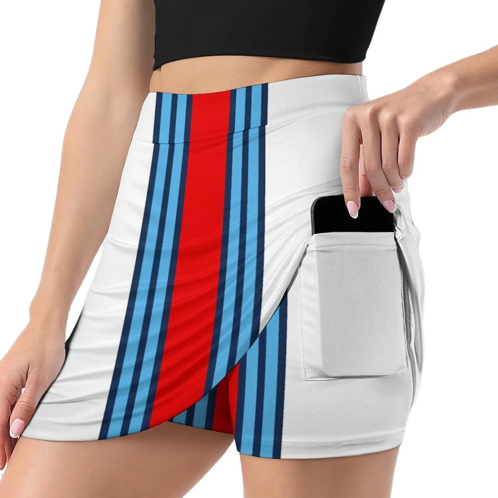 Racing Stripes Mini Skirt korean style skirt Korean clothing