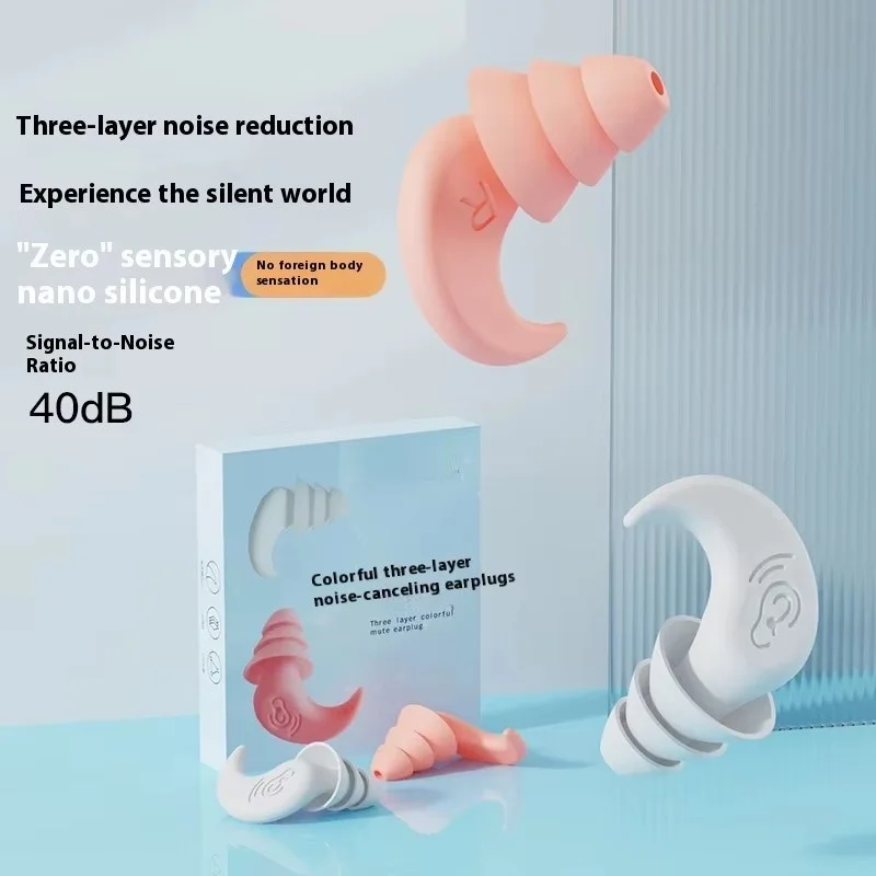 Kolorowe silikonowe zatyczki do uszu w kształcie płetwy rekina do pływania, spania, kąpieli i ochrony przed hałasem, wodoodporne i wielokrotnego użytku dla dzieci i dorosłych.