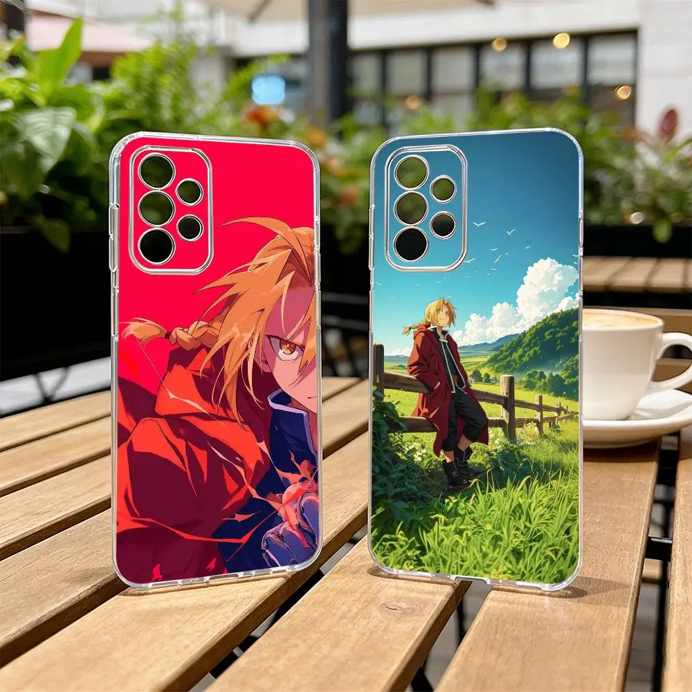 Edward Elric Fullmetal Alchemist Anime  Phone Case For Samsung S25,S24,S21,S22,S23,S30,Ultra,S20,Plus,Fe Transparent Cover