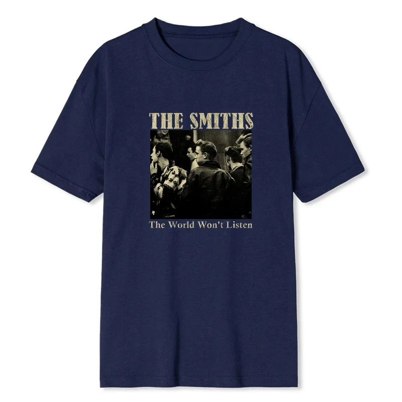 

Футболка The Smiths мужская с круглым вырезом, хлопок, Повседневная рубашка с короткими рукавами, в британском стиле, в стиле рок-группы 80-х, лето