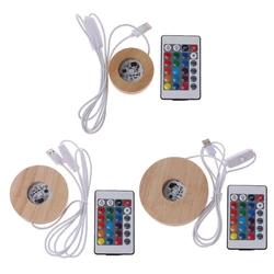 Resin Art Display LED Adjustable Display Base 12 Colors LED Base Vase Light with Remote Control Night Light
