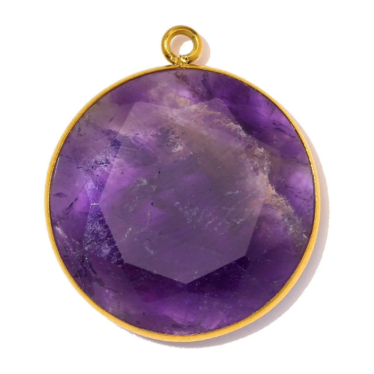 3pcs/Lot Stainless Steel Round Red Agate DIY Earring Charms Amethyst Natural Stone Necklace Pendants Woman Waterdrop Jewelry