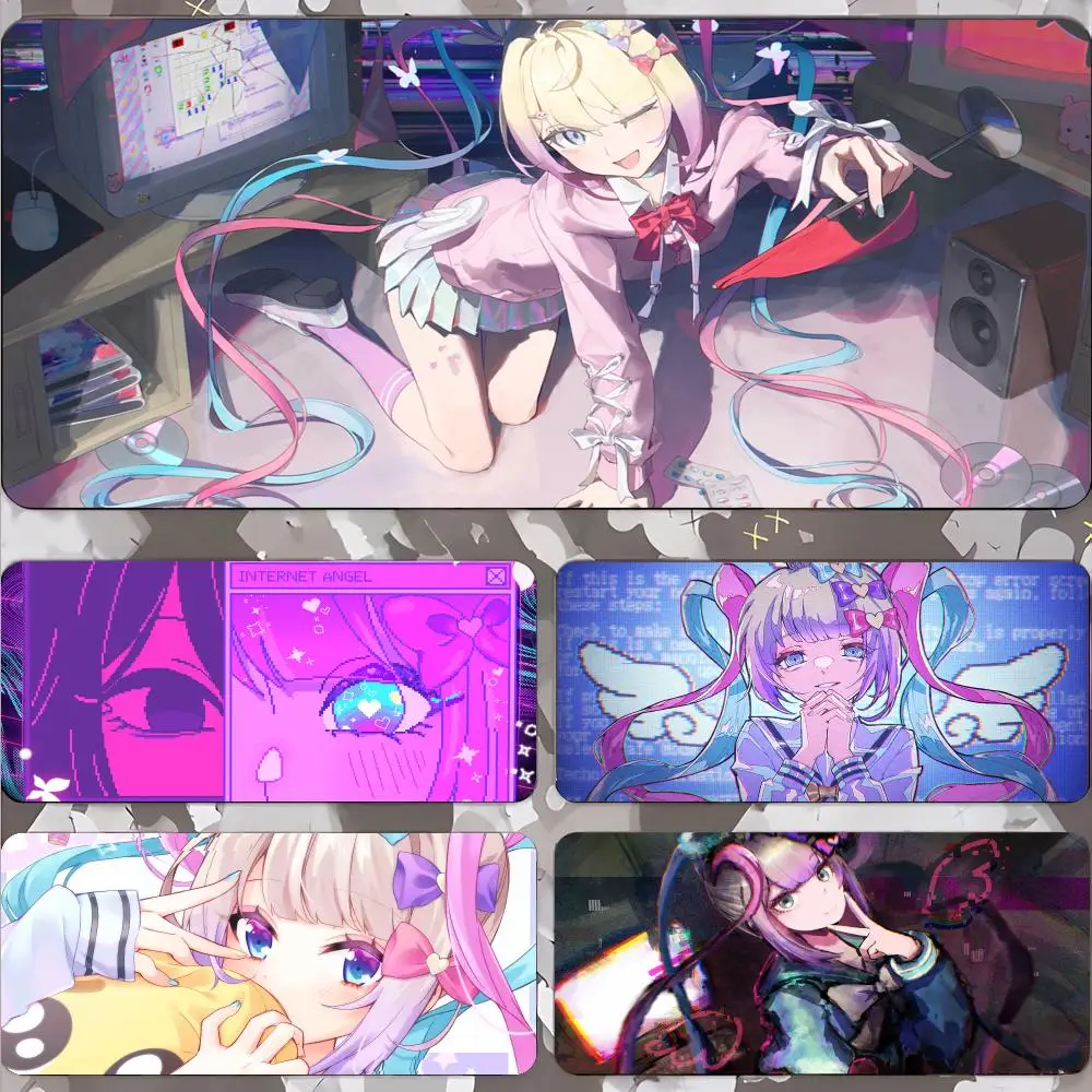 NEEDY GIRL OVERDOSE Mouse Pad Gamer Keyboard Mat Pads Gaming Desk Protector Laptops Large Mousepad Cartoon Deskmat