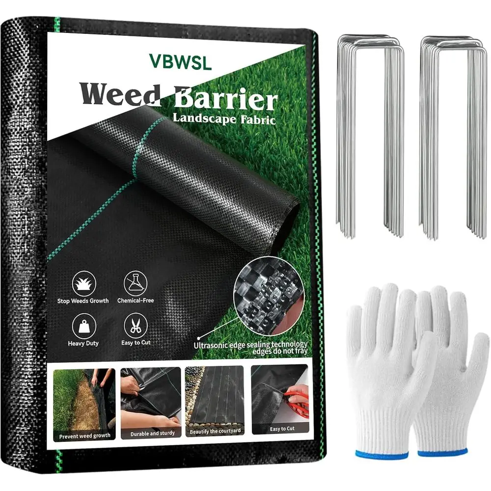 

Weed abric Barrier Heavy Duty, 5Tx100T 3.2oz Garden Weed Blocker abric, Lanng abric, Weed Control abric Ground Cover Gardening M