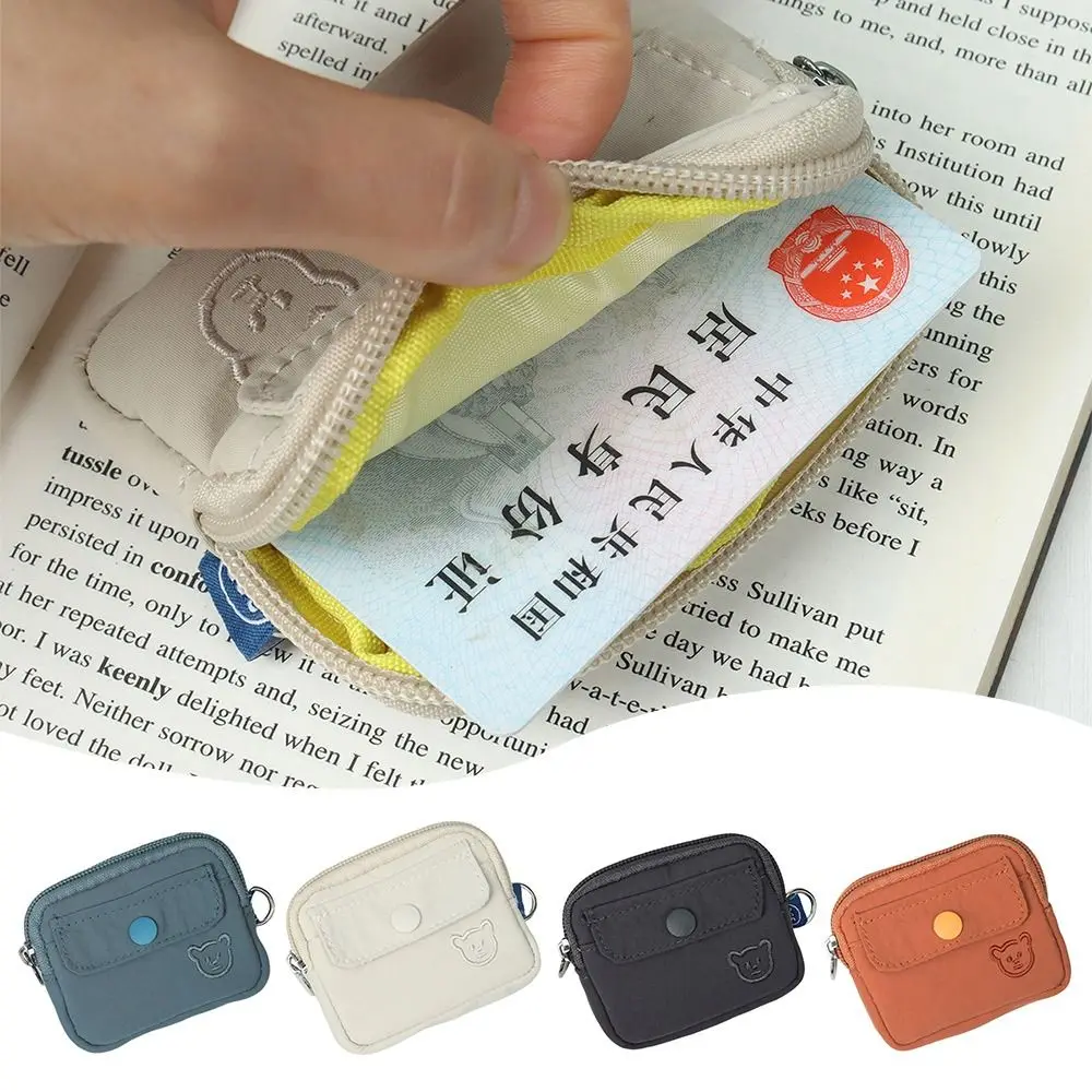 

Portable Nylon Coin Purse Zipper Multi-purpose Earphone Bag Gift Bag