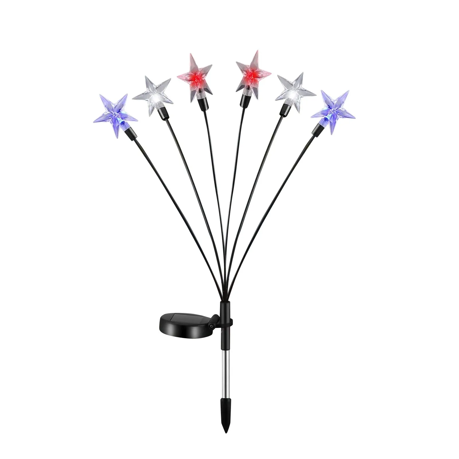 Solar-powered Independence Day String Lights Home Patio Garden Lawn Decorative Lights Holiday Party DIY Decor Props