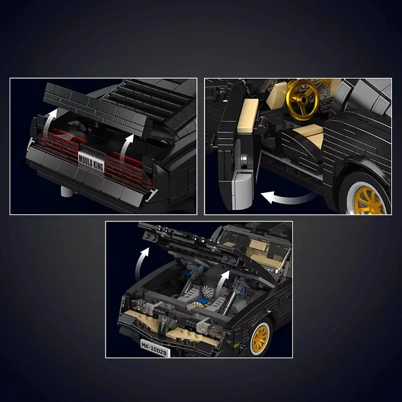 1557Pcs Technical Car Toys The Black Firebird Sport Racing Car Building Block Assembly Car Model Kids Christmas Gift Boys