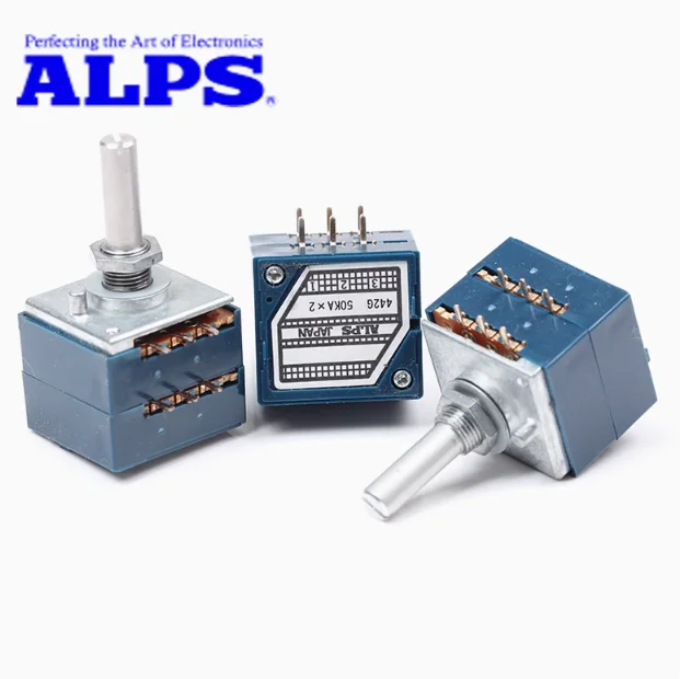 Потенциометр RK27 25 мм оригинальный японский ALPS с круглой ручкой 5KA 10KA 20KA 50KA 100KA 250KA 500KA