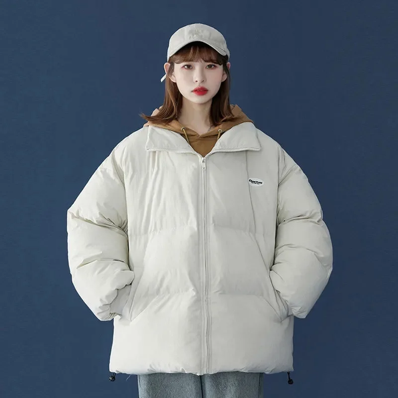 

Winter Coat for Women 2023 New Korean Style Loose Short Puffer Parkas Simple Solid Color Keep Warm Casual Women's Winter Jacket