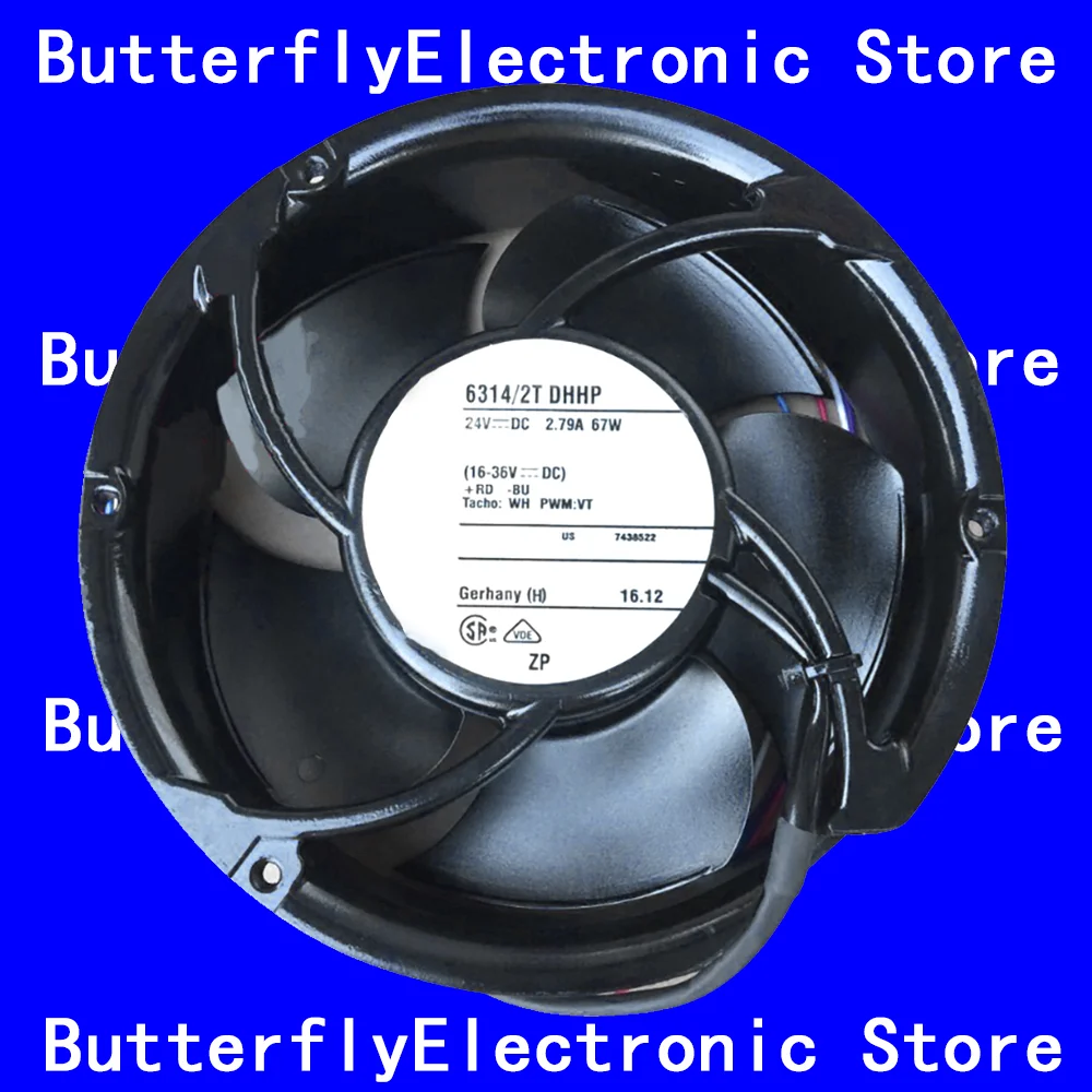 ブランド新6314/2tdhhp dc 24v 2.79A 67ワットオリジナル冷却ファンクーラー17251 172*172*51ミリメートル