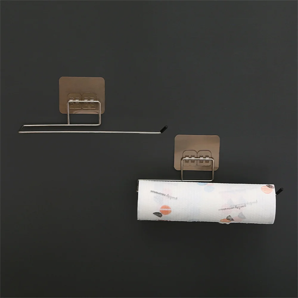 Toilet Paper Holder Bathroom Storage Paper Towel Holder Kitchen Wall Hook Toilet Paper Stand Home Organizer Toilet Accessories