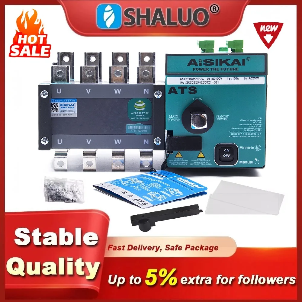 

Original AISIKAI ATS 400A 630A 4P Generator Dual Power Automatic Transfer Switch AC220V Genset Parts Controller Control Module