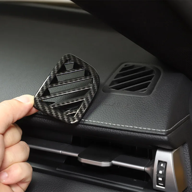 

For Toyota GR Supra MK5 A90 2019-2022 ABS Carbon Fiber Dashboard Air Outlet Frame Decorative Sticker Car Interior Accessories