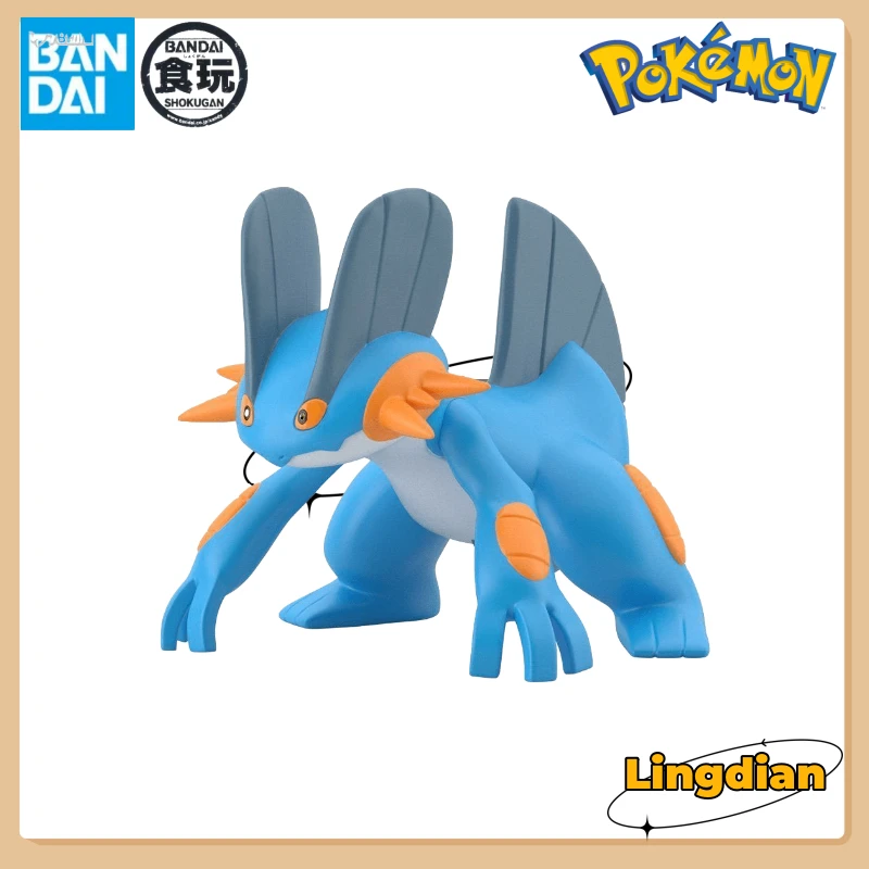 100% Original in Stock Bandai Food Toys Pokémon Scale World Hoenn Region Swampert PVC Anime Action Figure Model Gift