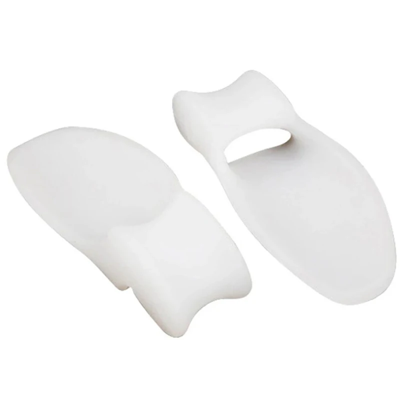 Corrector de pulgar de Gel de silicona, separador Protector de juanete, Hallux Valgus alisador de dedo, almohadillas para el cuidado de los pies, 1 par