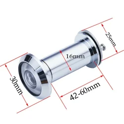 Door Peephole Door Viewer Furniture Hardware 200 Degree Adjustable Glass Lens Eye Sight Hole With Privacy Cover