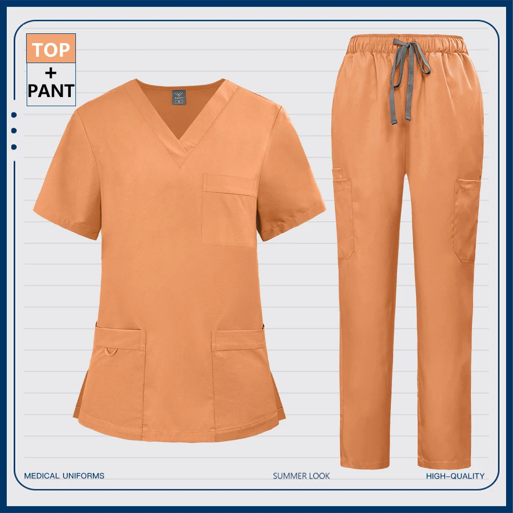 Venta al por mayor, uniforme quirúrgico clínico de Hospital, ropa de trabajo para sala de operaciones, uniforme médico, conjunto de batas, ropa de trabajo para enfermera y médico Dental