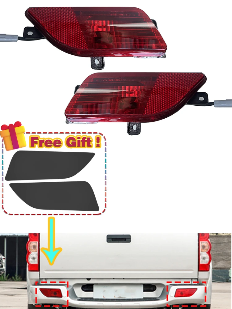 【 Free Film 】For Great Wall Wingle 3 2006-2011 / Wingle 5 V200 2008-2016 Car Rear Bumper Brake Light Tail Warming Reflector Lamp