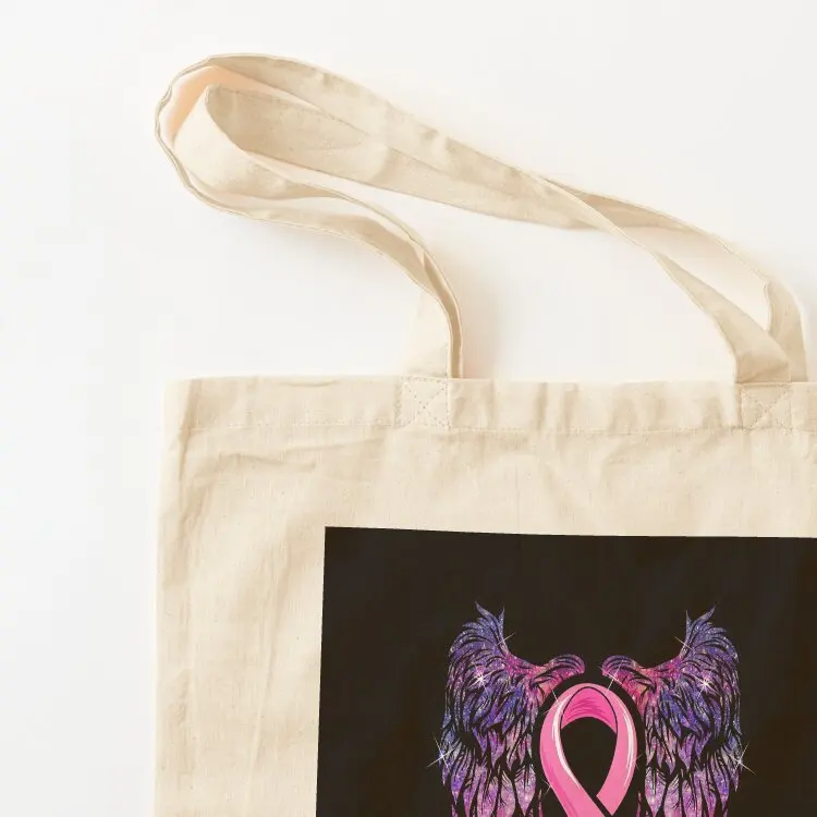 حقيبة حمل للتوعية بسرطان الثدي، حقيبة قماشية، حقيبة تسوق، حقيبة يد للمتسوقين