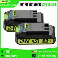 Dreamdash For Greenworks 24V Power Tools 3000mAh Li-ion Rechargeable Battery Power Tools For Greenworks 29842 29322 20362 MO24B410 Model