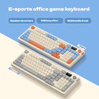 LANGTU L98 Silent Keyboard Bluetooth 2.4g Wireless Wired Competitive Gaming And Office Typing Spherical Keycaps Gasket Structure