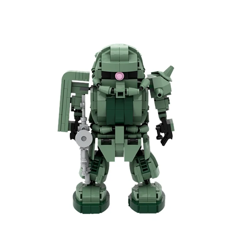 MOC MS 06 Zaku Model Building Blocks Fighting Action Mecha assemblato Brick Toy fai da te creativo regalo per bambini Robot High-tech