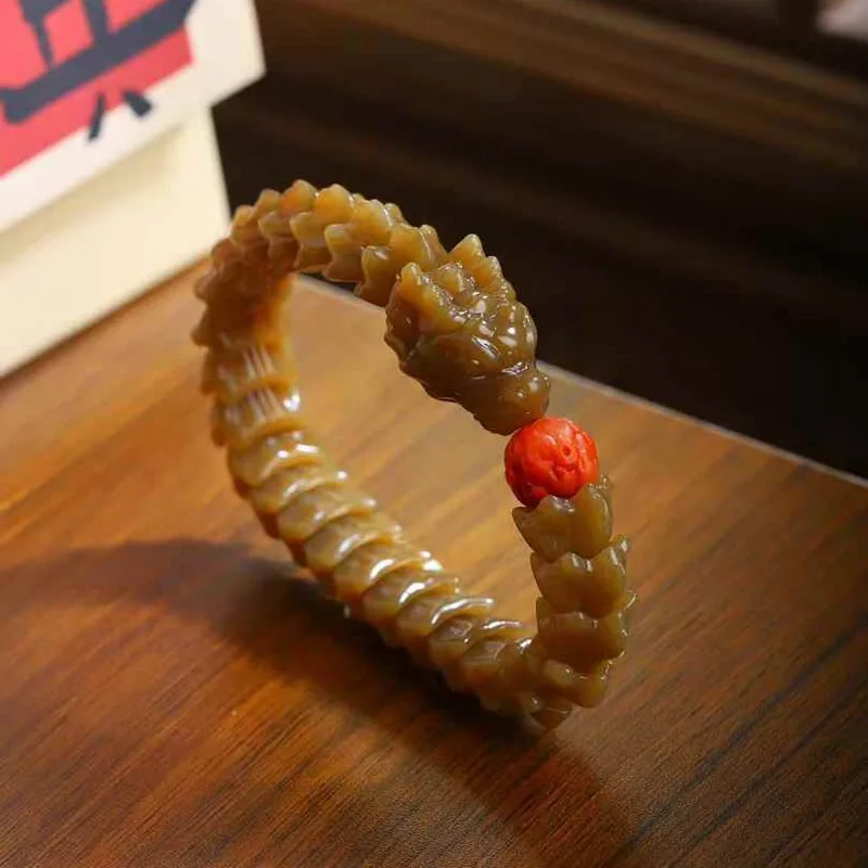 

Натуральный нефрит Hetian Qie Mo, кунжутные конфеты, старый материал, браслет из двенадцати знаков зодиака