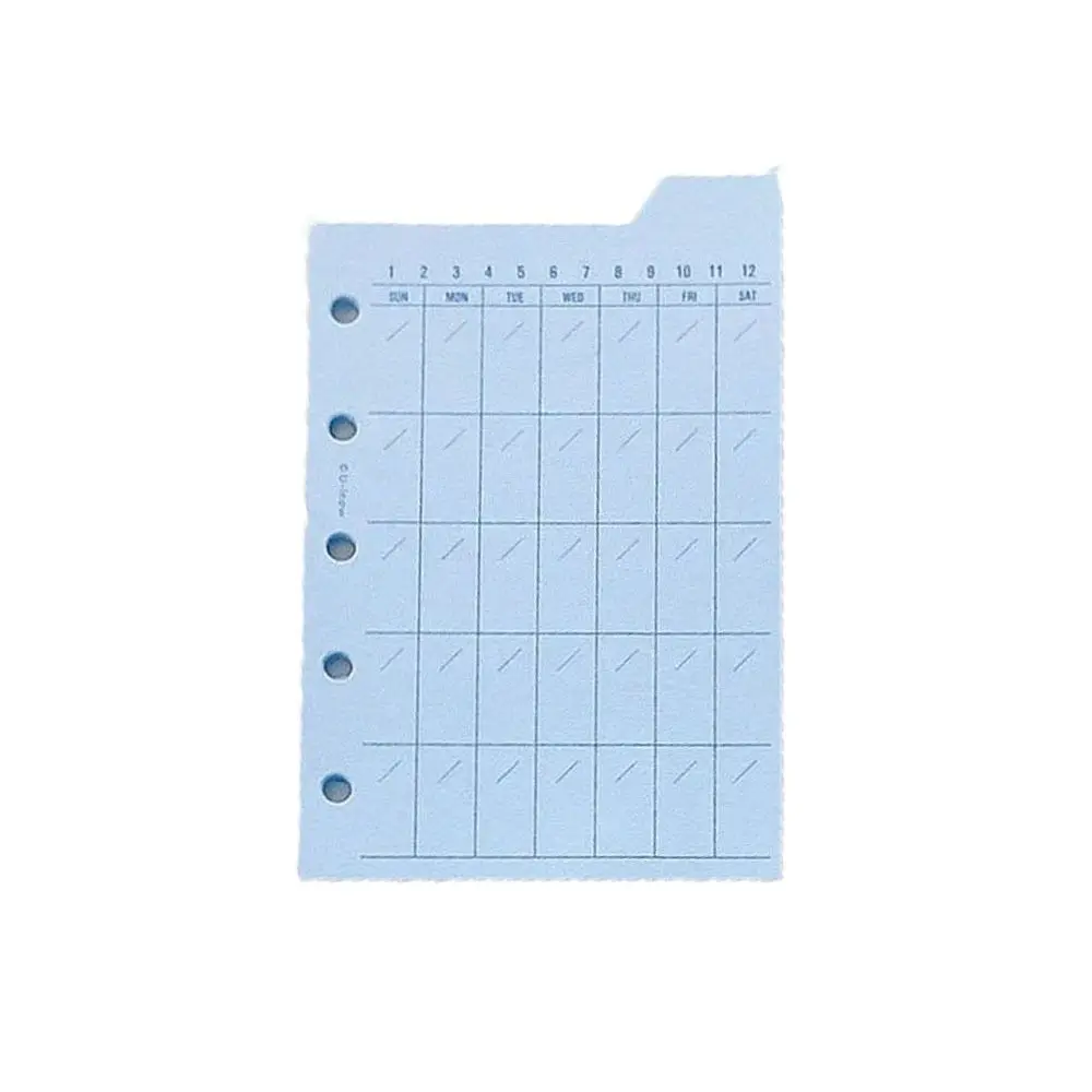 

30Sheet Loose-Leaf Notebook Refill Paper Index Inside Page Cards Line Grid M5 Inner Refill Binder Paper Pages To Do List