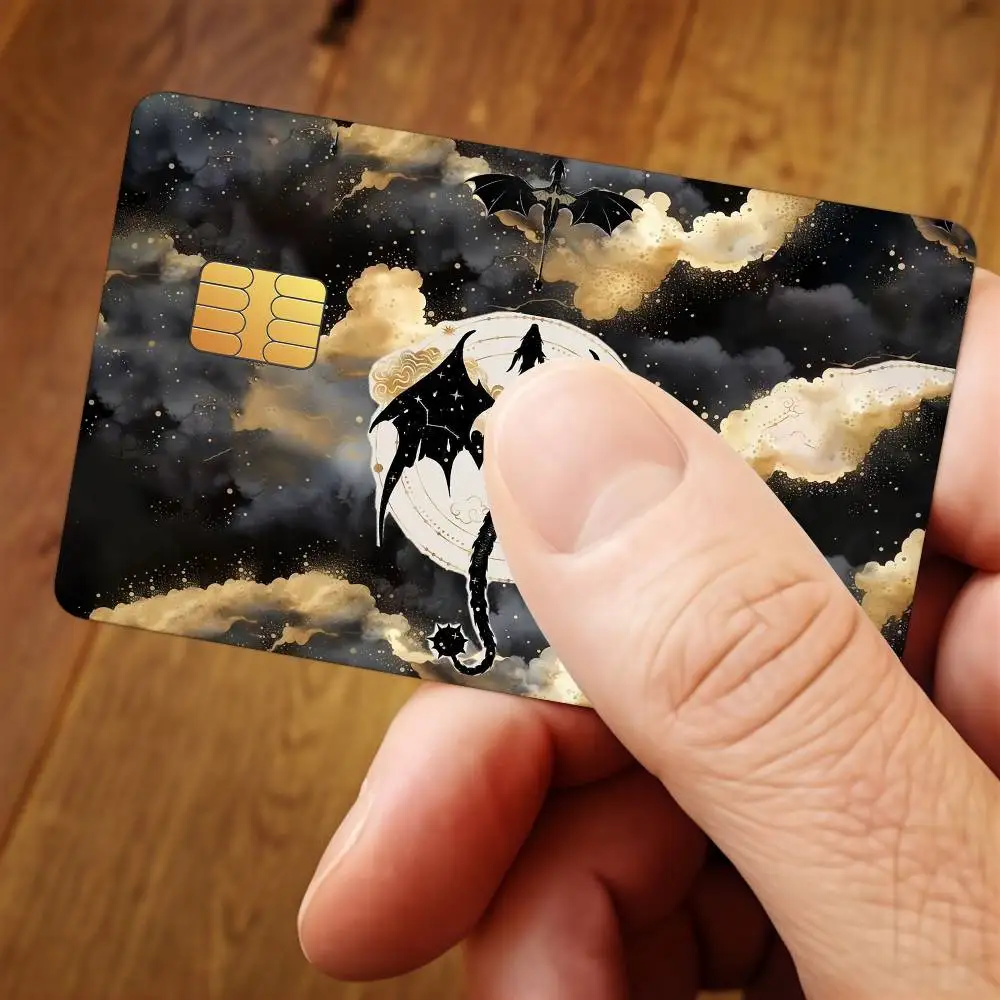 F-Fourth Wing Dragon-D Credit Card Public Transportation Cards Protective Sticker Waterproof Card Face Decoration 4PCS